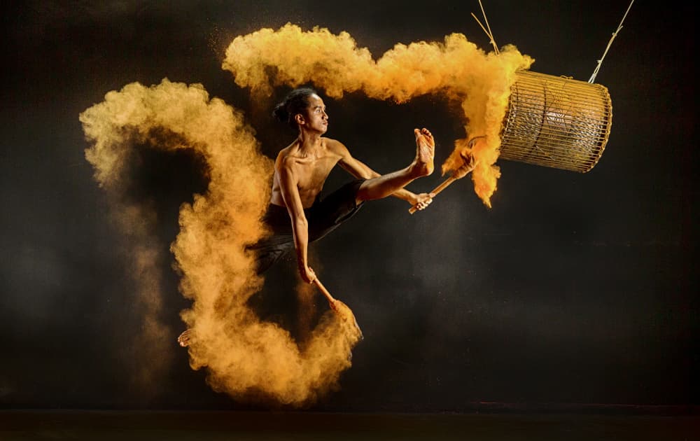 Dynamic Powder Dancer by Angela Muliani Hartojo — canvas wall art