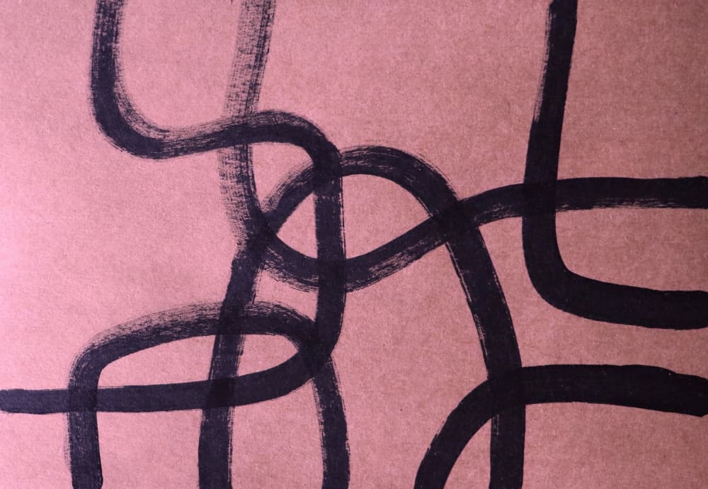 Pink Abstract Lines by Santhosh ch — canvas wall art
