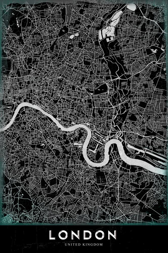 London City Map by StudioSix — canvas wall art