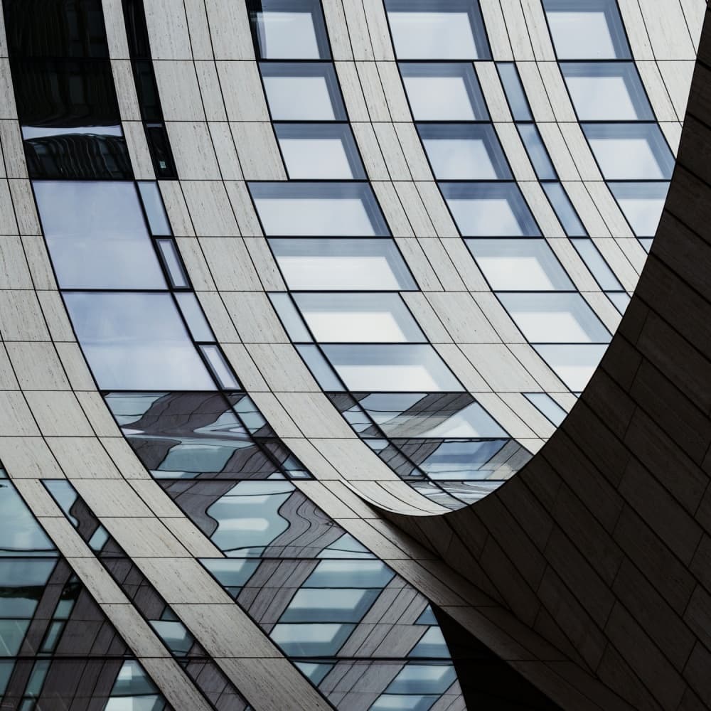 Reflected Urban Curves by Gerard Jonkman — canvas wall art