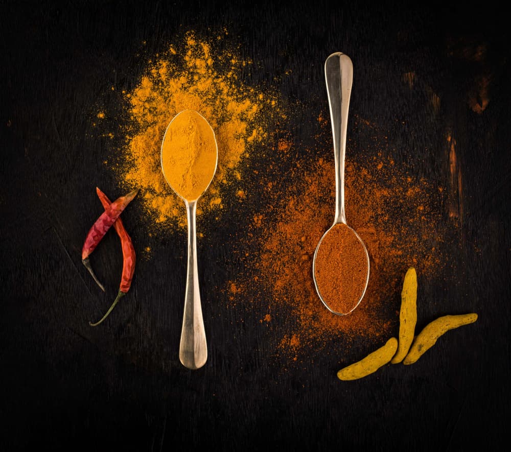 Golden Spices and Chilies by Sumit Dhuper — canvas wall art