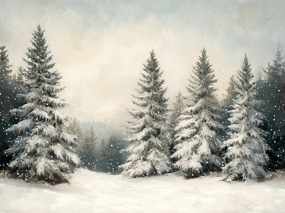 Winter Wonderland Pines by Jolly and Dash — canvas wall art