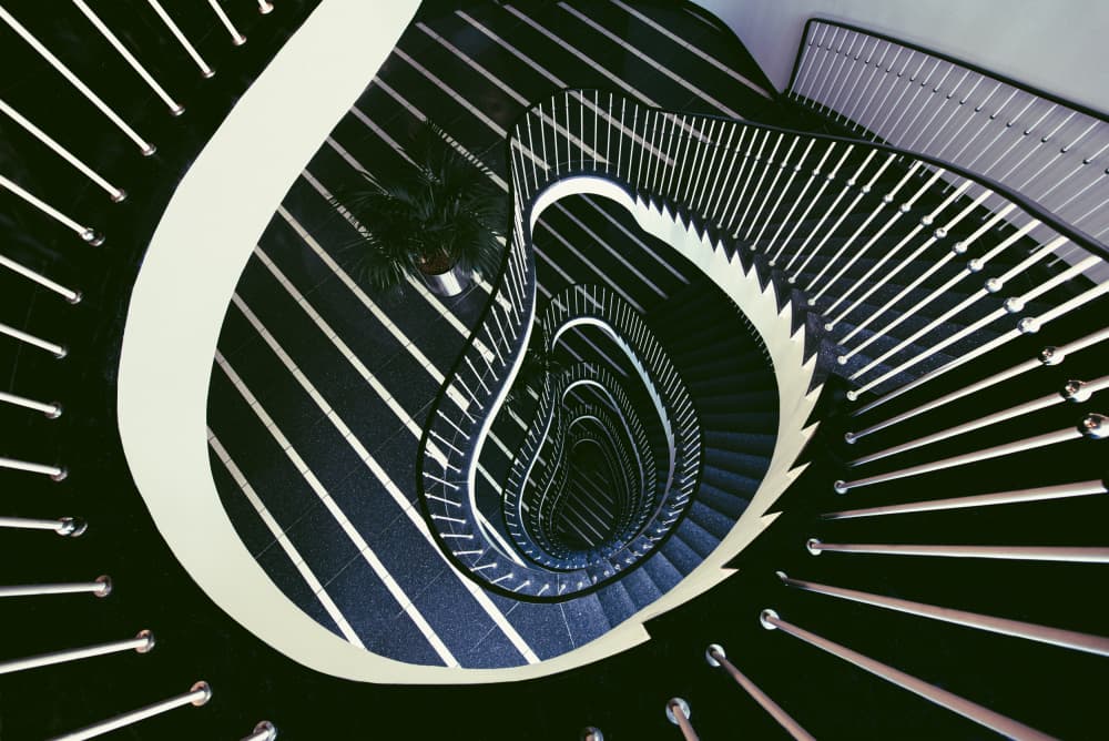 Spiral Staircase Geometry by Jean Vandijck — canvas wall art