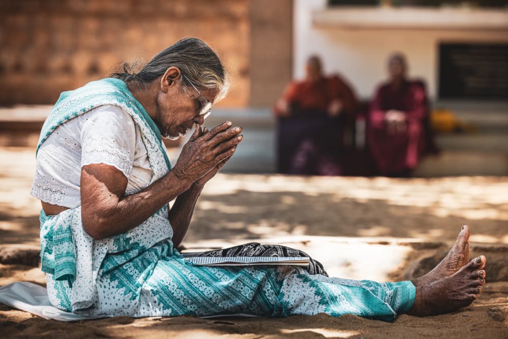 Serene Indian Devotion by Marco Tagliarino — canvas wall art