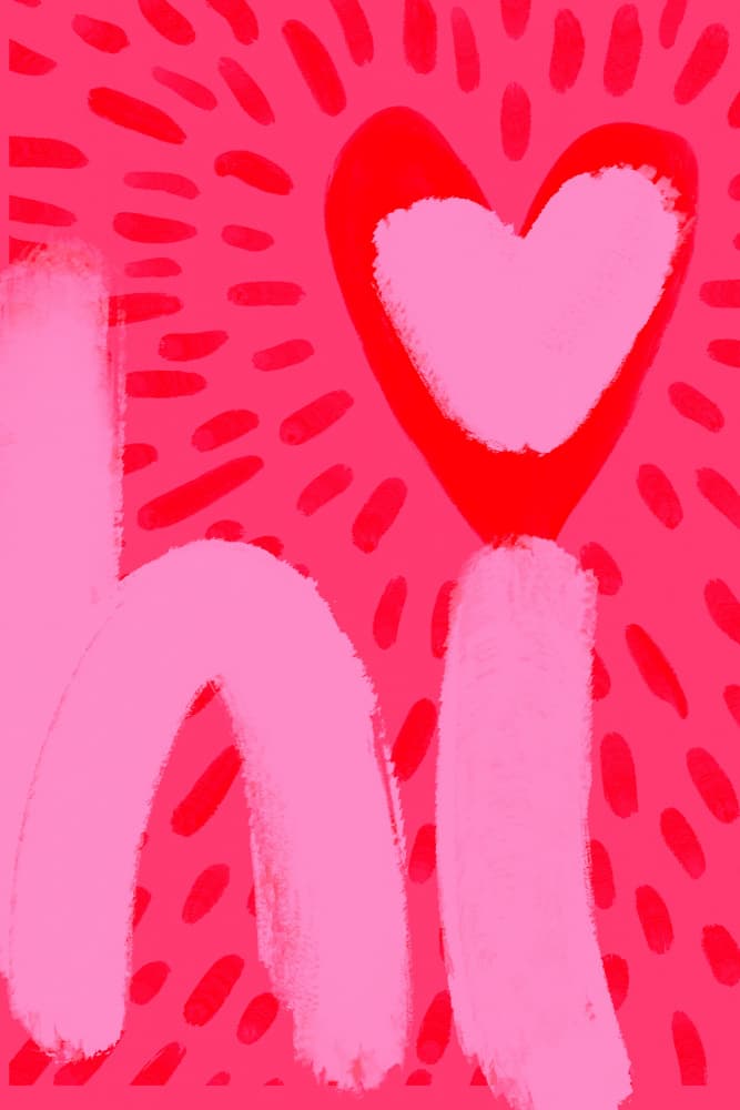 Hi(heart) by Treechild — canvas wall art