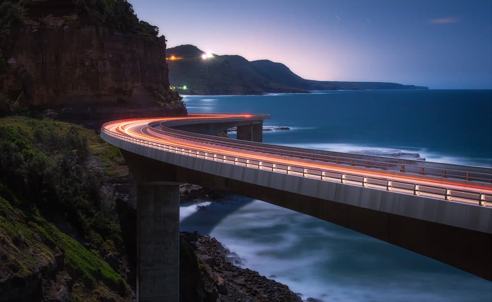 Ocean Road Light Trails by Joshua Zhang — canvas wall art