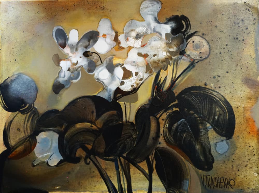 Abstract Organic Blooms by Victor Tkachenko — canvas wall art