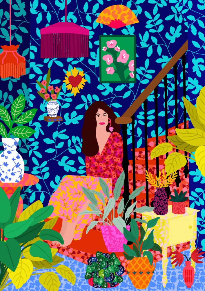 Woman on Staircase by Rafaela Mascaro — canvas wall art