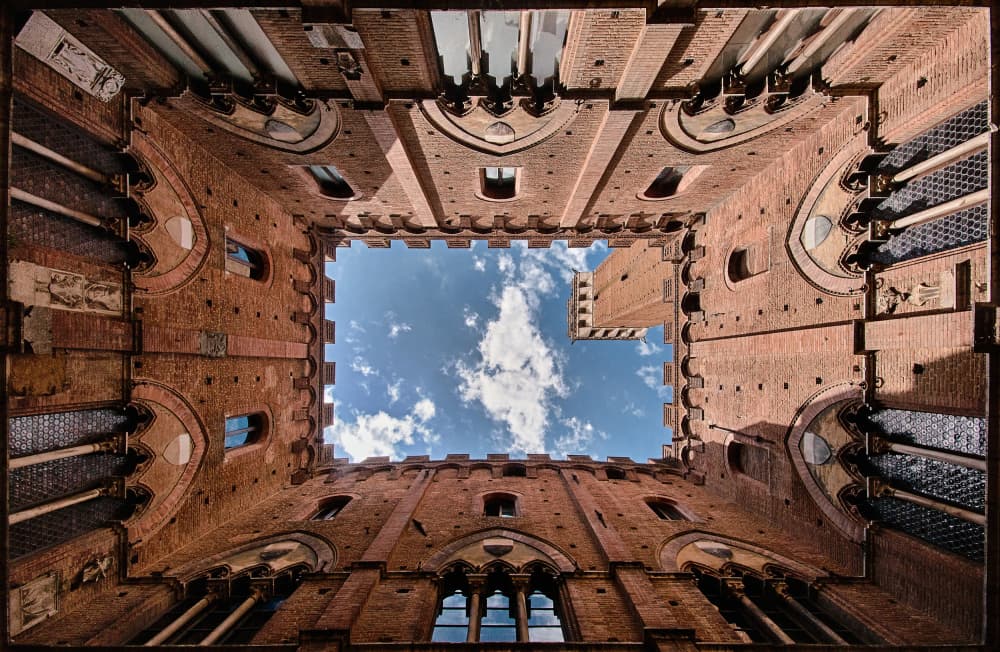 Upward Courtyard View by Michael Echteld — canvas wall art