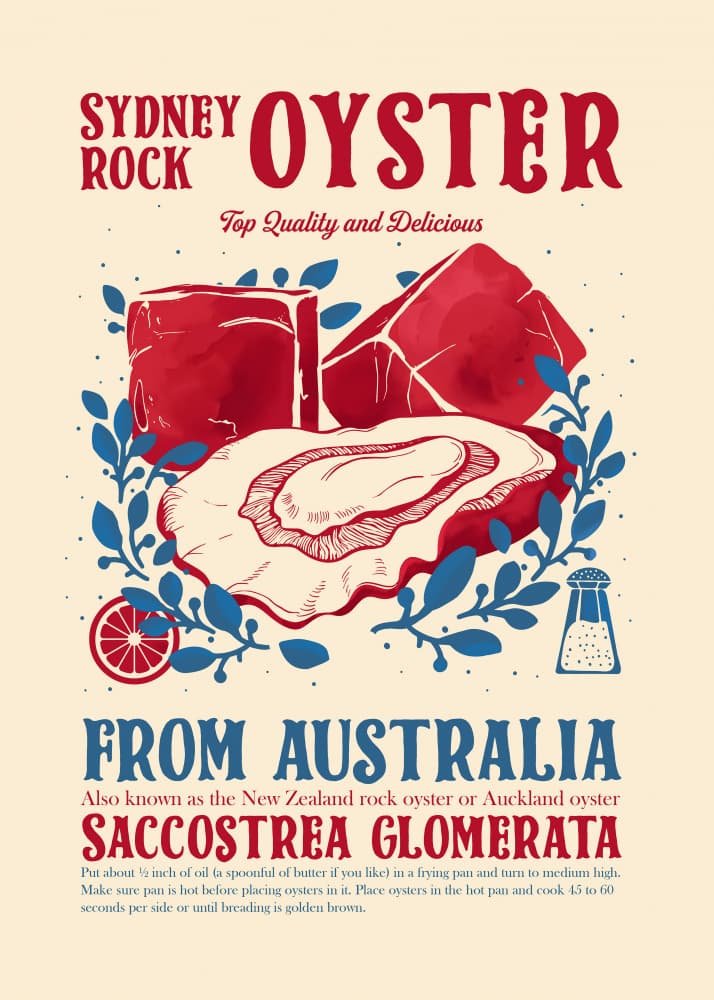 Gourmet Sydney Oyster by Dion Gem — canvas wall art