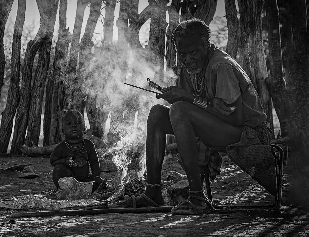 Generations by the Fire by Mei Shi — canvas wall art