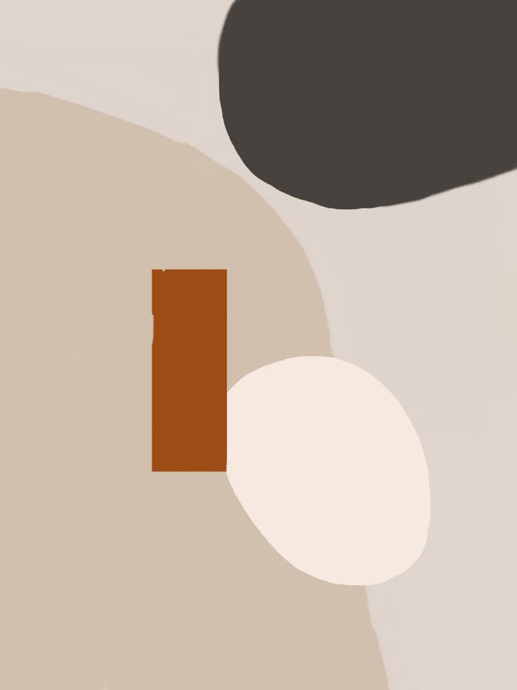 Modern Earthy Shapes by Nilesh Kulkarni — canvas wall art