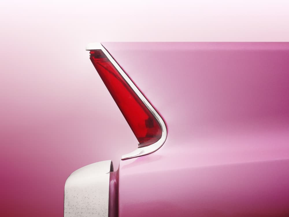 Retro Pink Tailfin by Beate Gube — canvas wall art