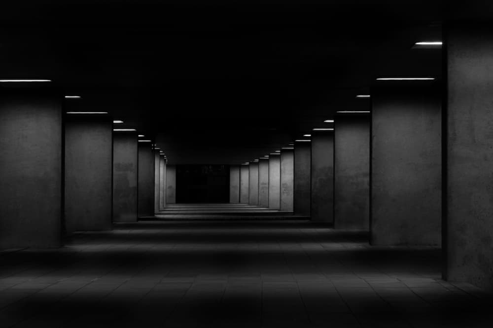 Deep Concrete Corridor by Rolf Endermann — canvas wall art