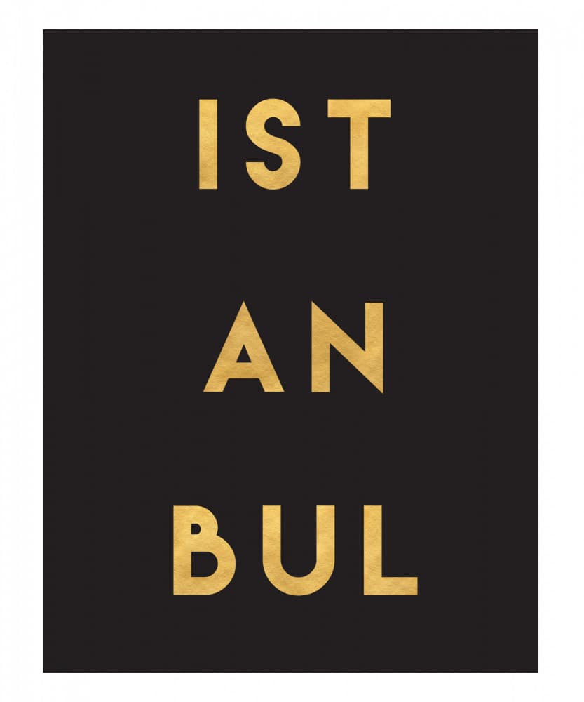 Istanbul City Typography by Emiliano Deificus — canvas wall art