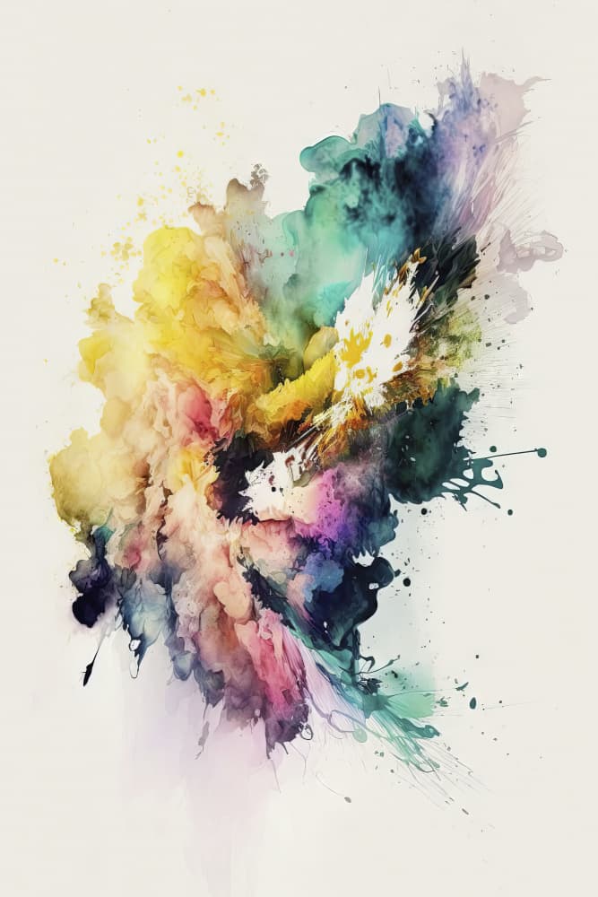 Colorful Abstract Explosion by Mauro — canvas wall art