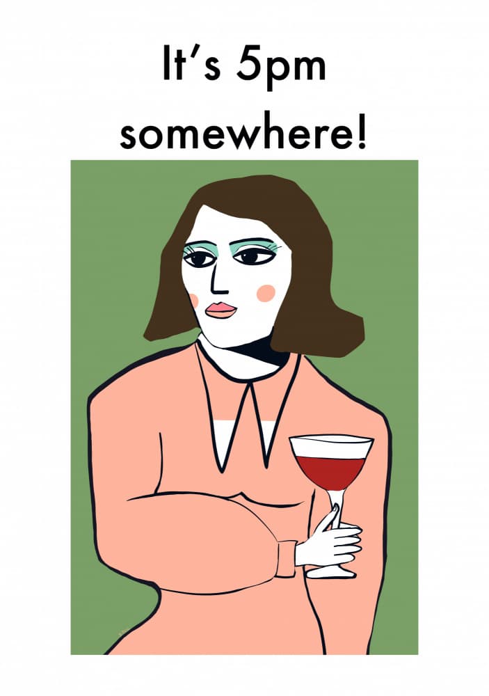 Woman 5pm Somewhere by Sharyn Bursic — canvas wall art