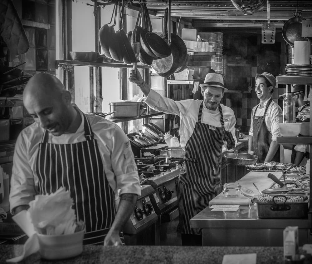 Lively Kitchen Chefs by Kirk Cypel — canvas wall art