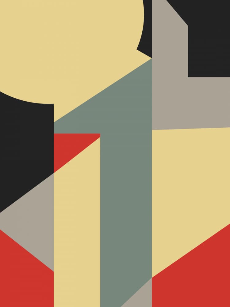 Bauhaus Geometric Composition by Little Dean — canvas wall art