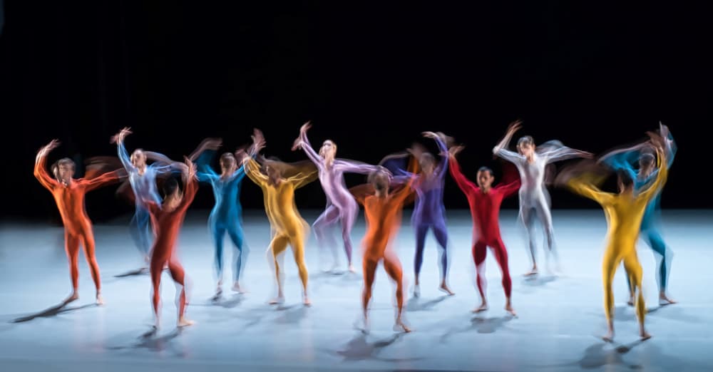 Colorful Dancers In Motion by Saskia Dingemans — canvas wall art