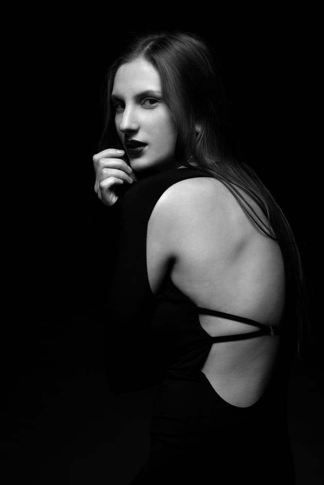 Mysterious Woman in Black by Artem Vasilenko — canvas wall art