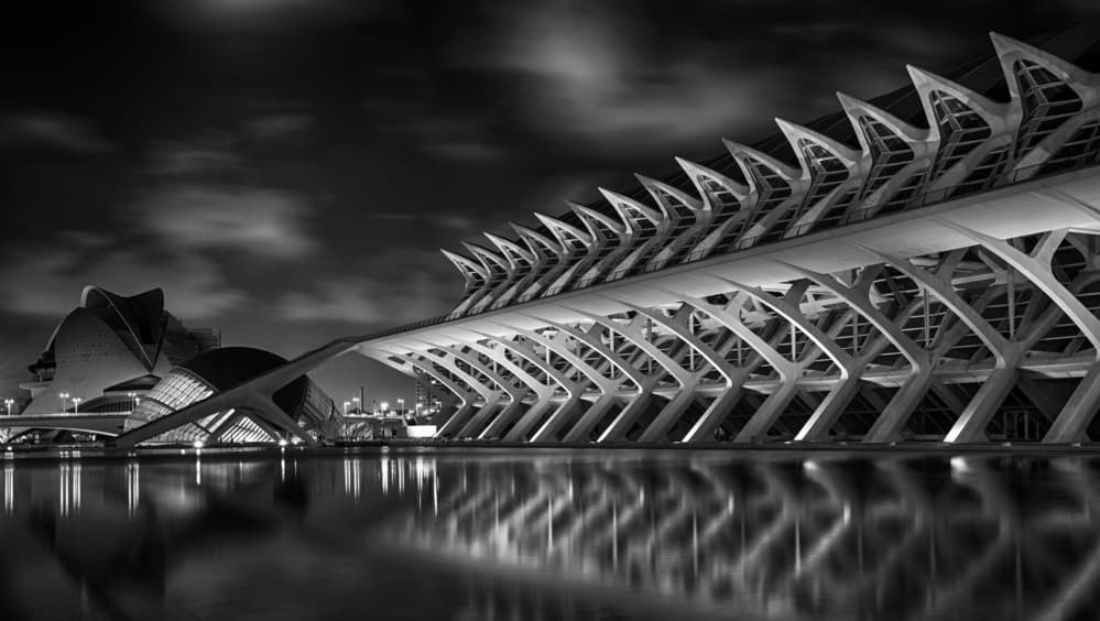 Modern City Night Reflection by Angela Muliani Hartojo — canvas wall art