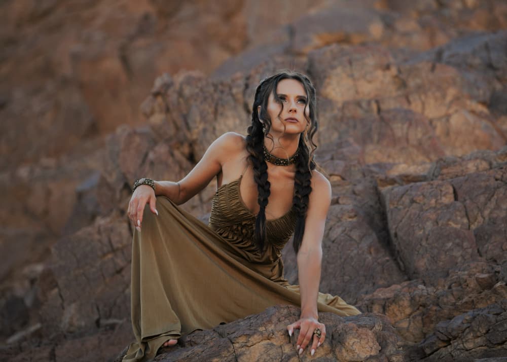 Earthy Desert Muse by Yoram GIL — canvas wall art