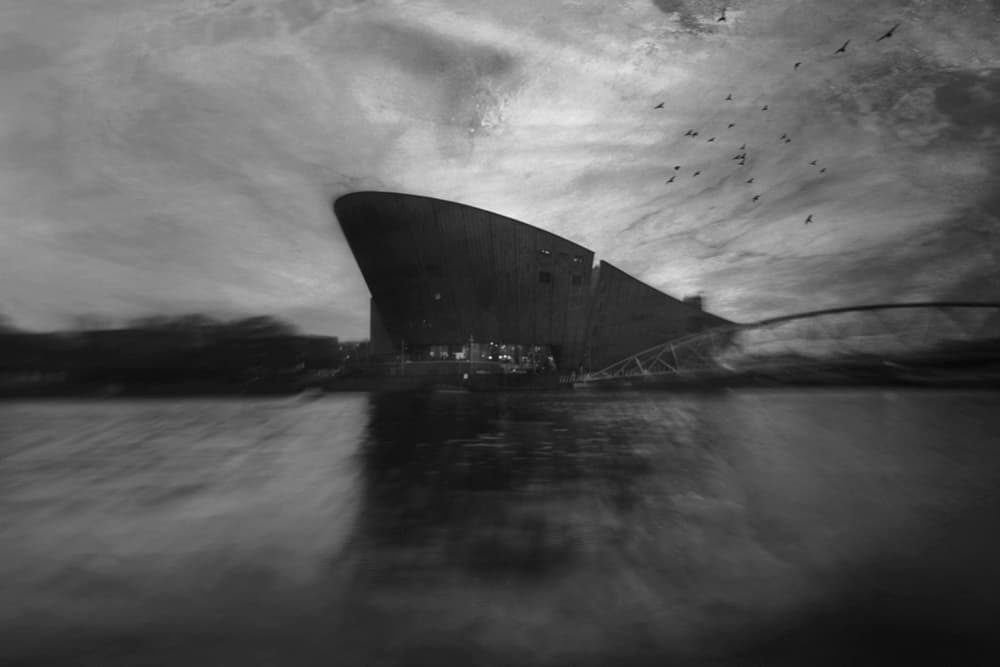Ghost Ship on Water by Robert Fabrowski — canvas wall art