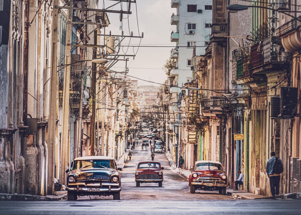 Havana Classic Cars by Marco Tagliarino — canvas wall art