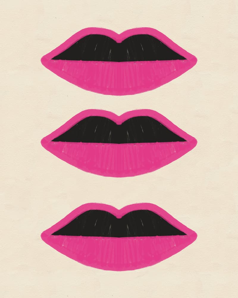 Pink Pop Lips by Deepthi s — canvas wall art