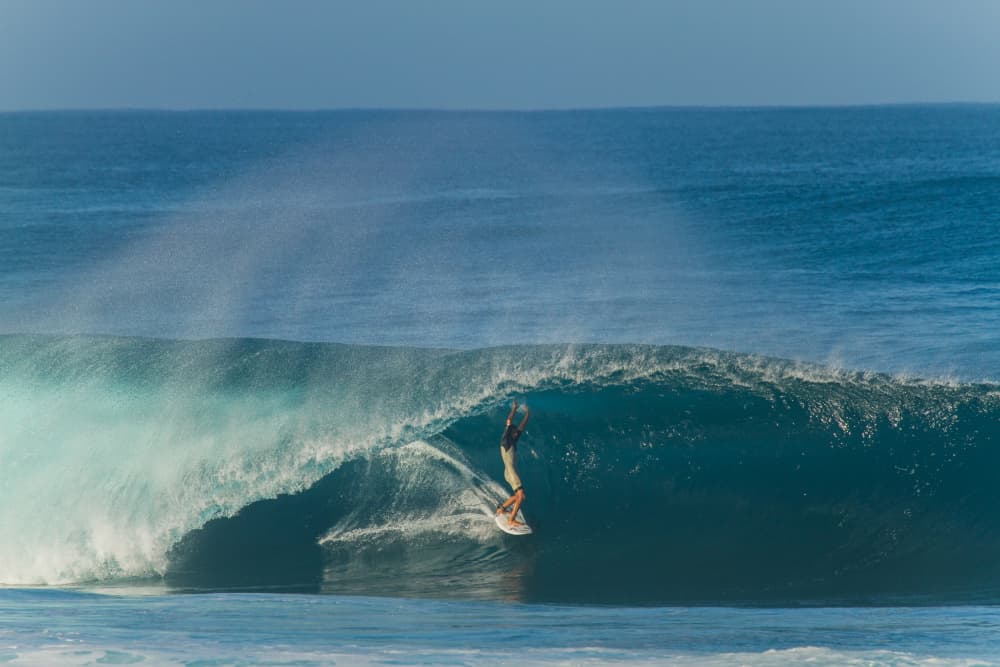 Barrel Wave Surfer by Tyler Walker — canvas wall art