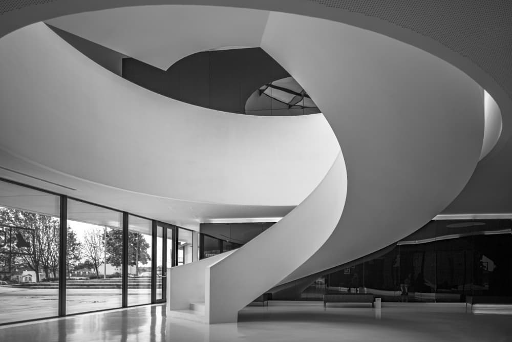 Elegant Spiral Staircase by Luis Borges Alves — canvas wall art
