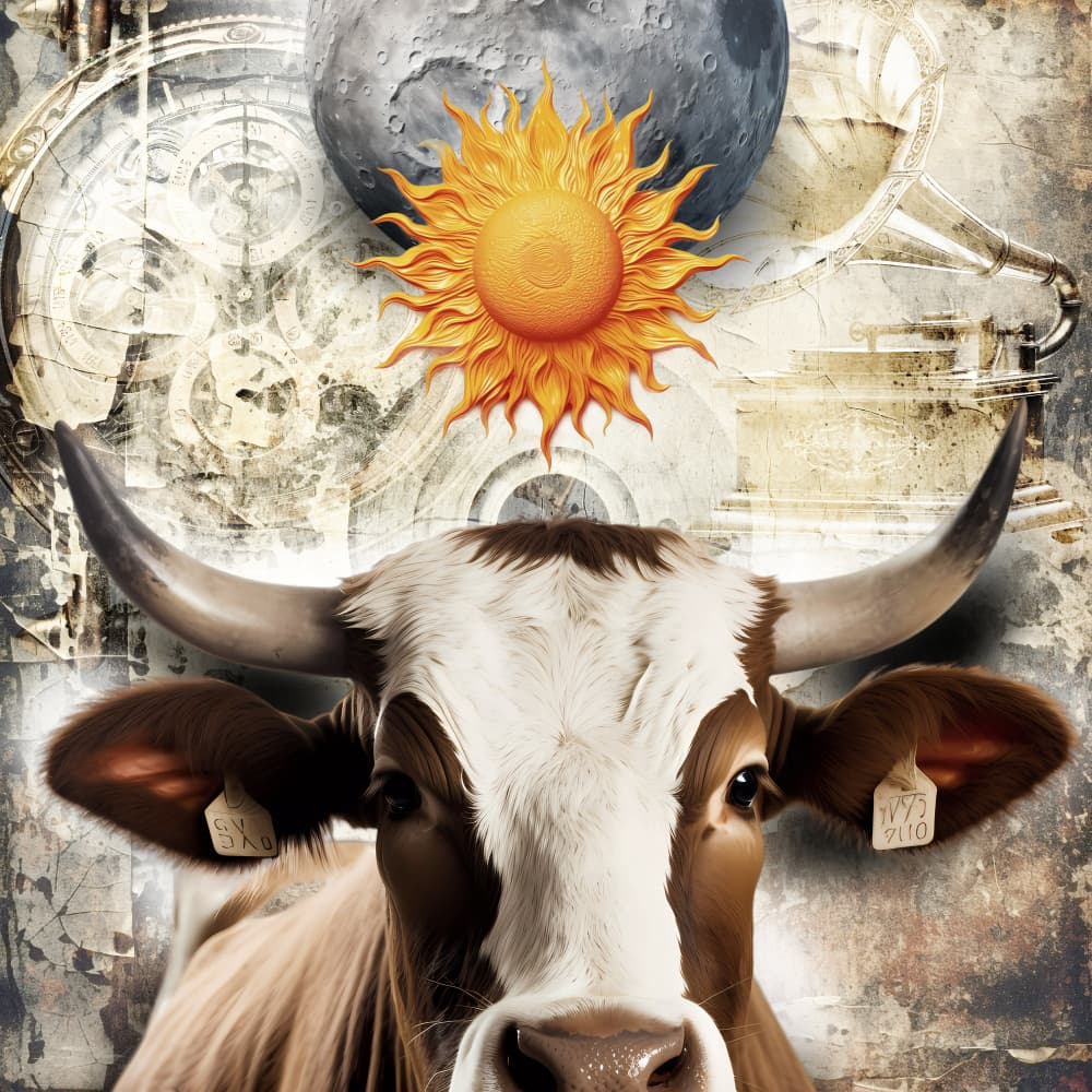 Time Cow 3 by Rafal Kulik — canvas wall art