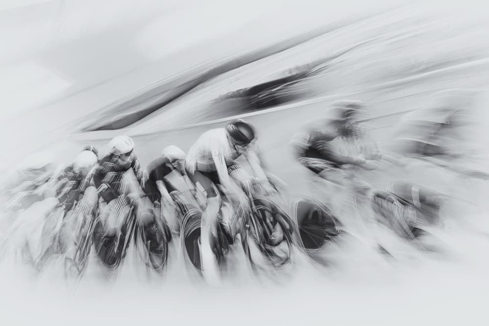 Dynamic Cycling Motion by Louie Luo — canvas wall art