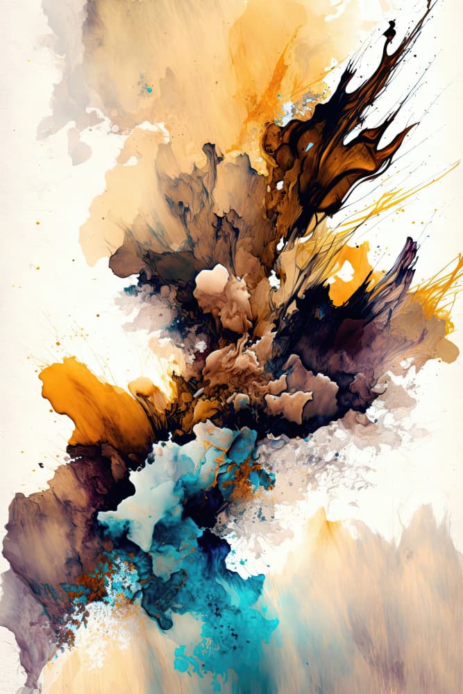 Dynamic Ink Flow by Mauro — canvas wall art