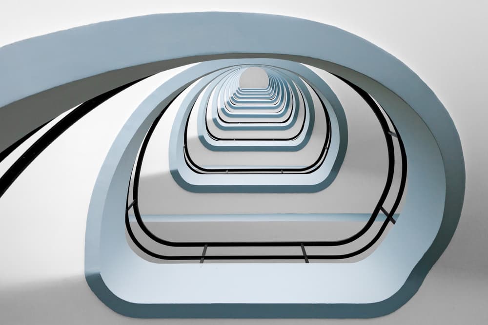 Modern Spiral Staircase by Jeroen van de Wiel — canvas wall art