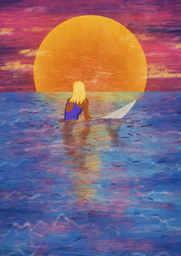 Surfer Girl by Raissa Oltmanns — canvas wall art