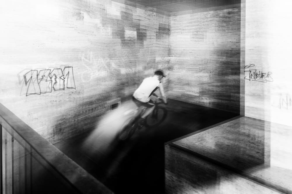 Urban Biker Motion by Jurij Bizjak — canvas wall art