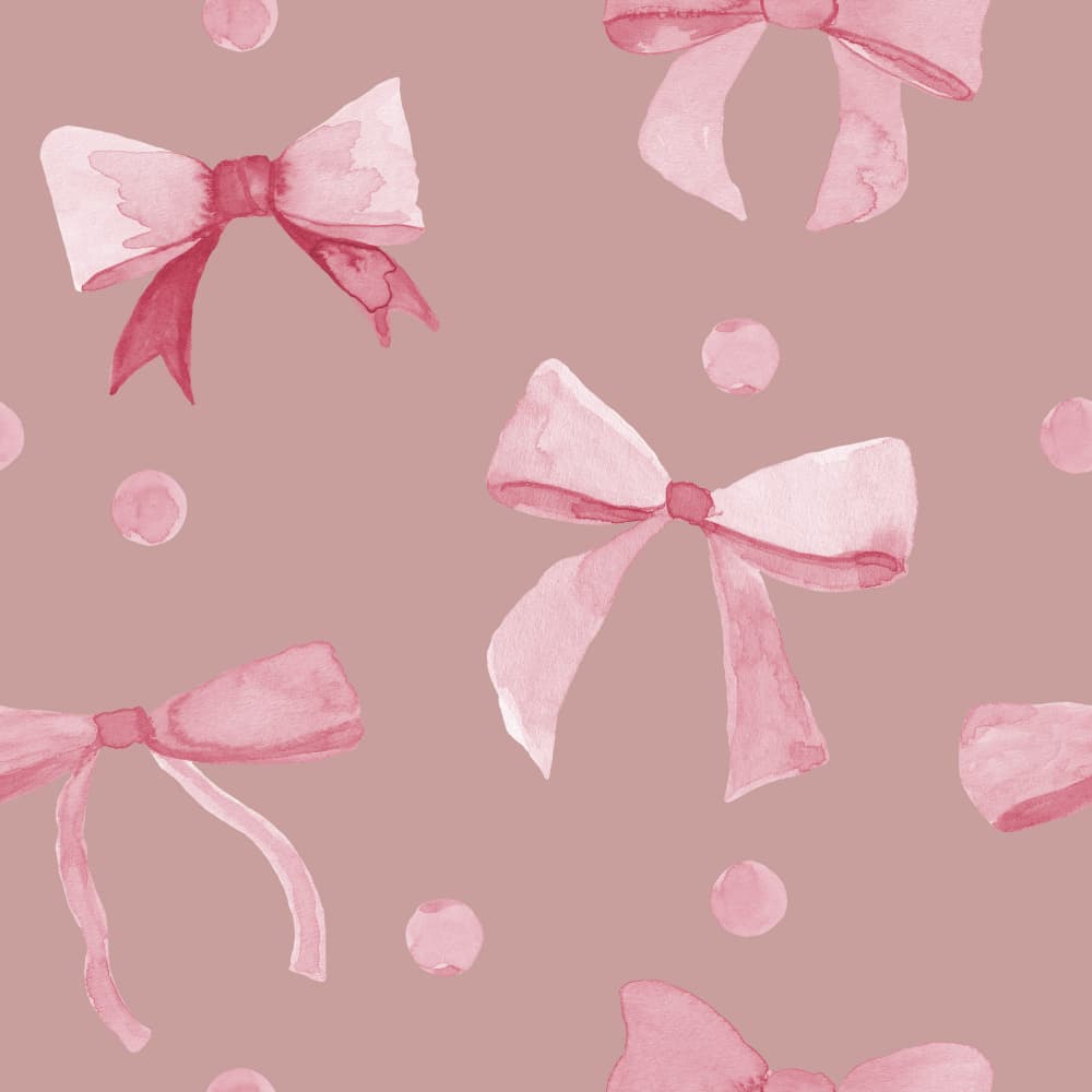 Pink Watercolor Bows by Irene Demetri — canvas wall art