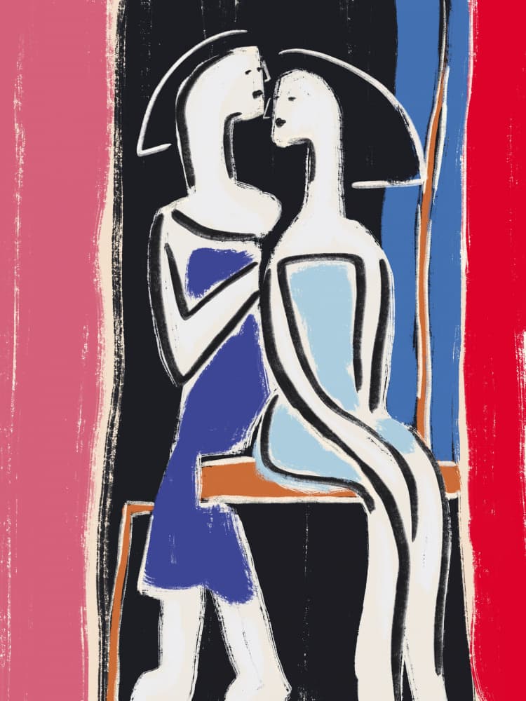 Bold Abstract Figures by Little Dean — canvas wall art