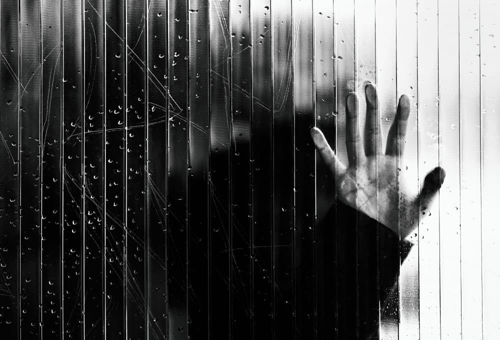 Dark Hand On Glass by Ariel Ariel — canvas wall art