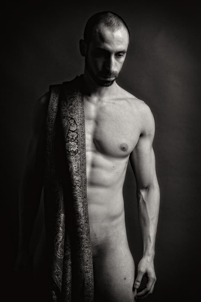 Contemplative Male Form by Jaap de Jonge — canvas wall art