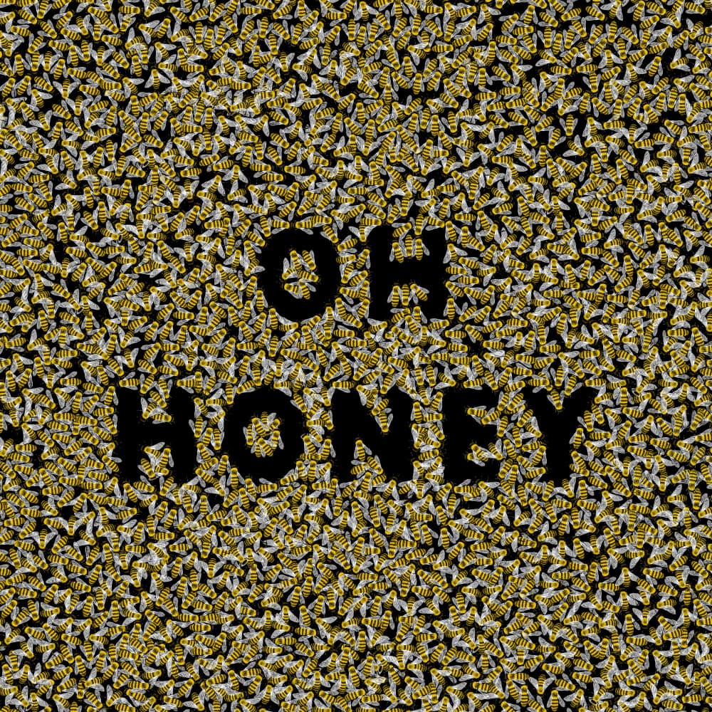 Oh Honey Bees by Martina Scott — canvas wall art