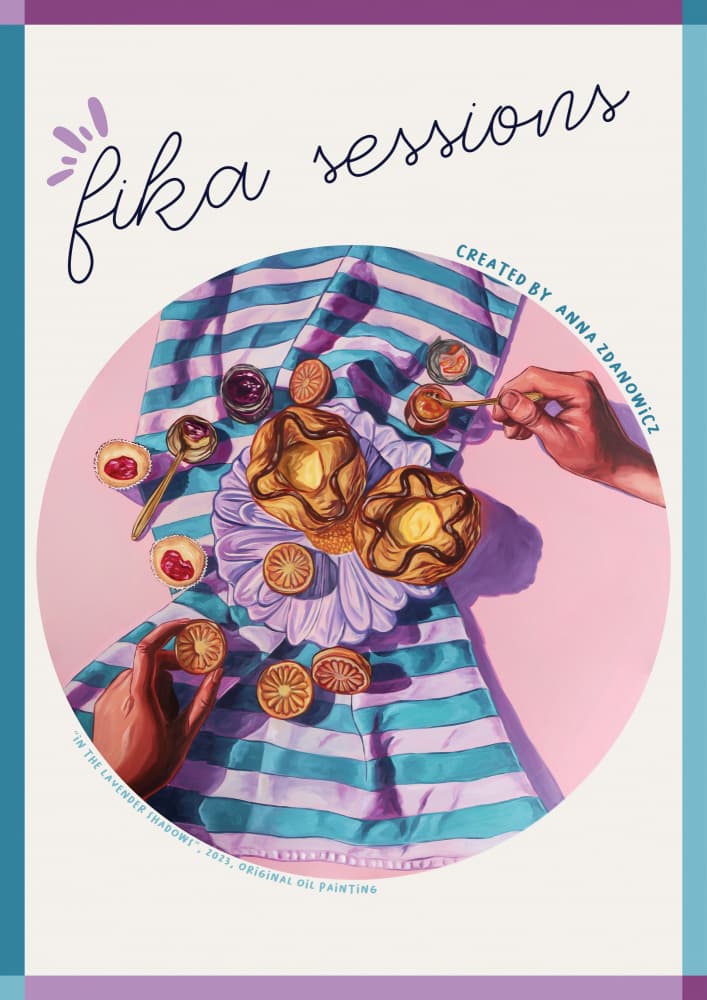Cozy Fika Dessert Spread by Anna Zdanowicz — canvas wall art