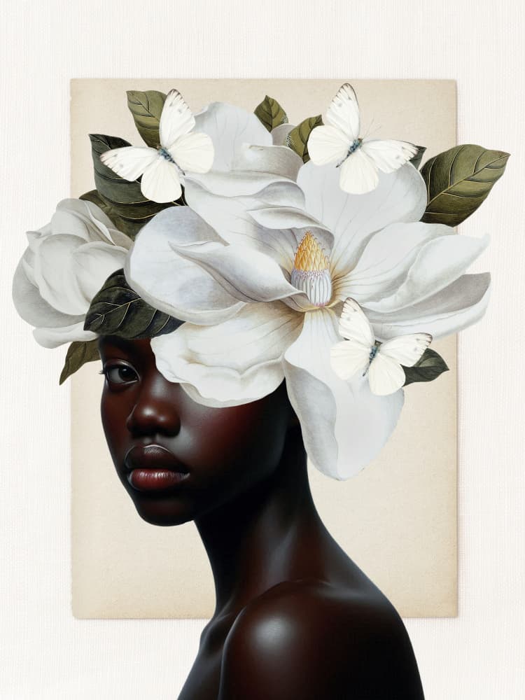 Floral Crown Beauty by Marja van den Hurk — canvas wall art