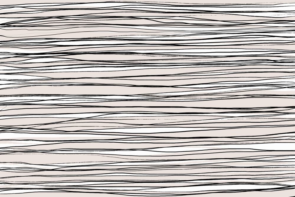 Black on Beige Lines by uplusmestudio — canvas wall art