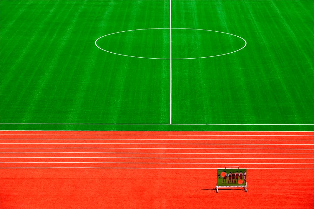 Vibrant Sports Field by Reibl Klaus — canvas wall art