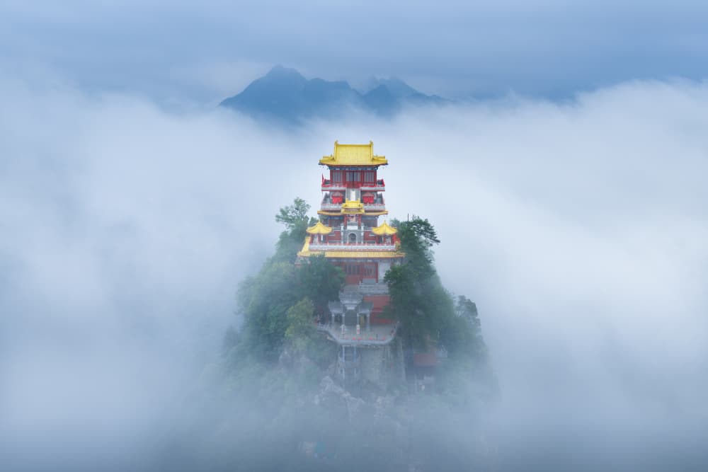 Temple in the Clouds by Simoon — canvas wall art