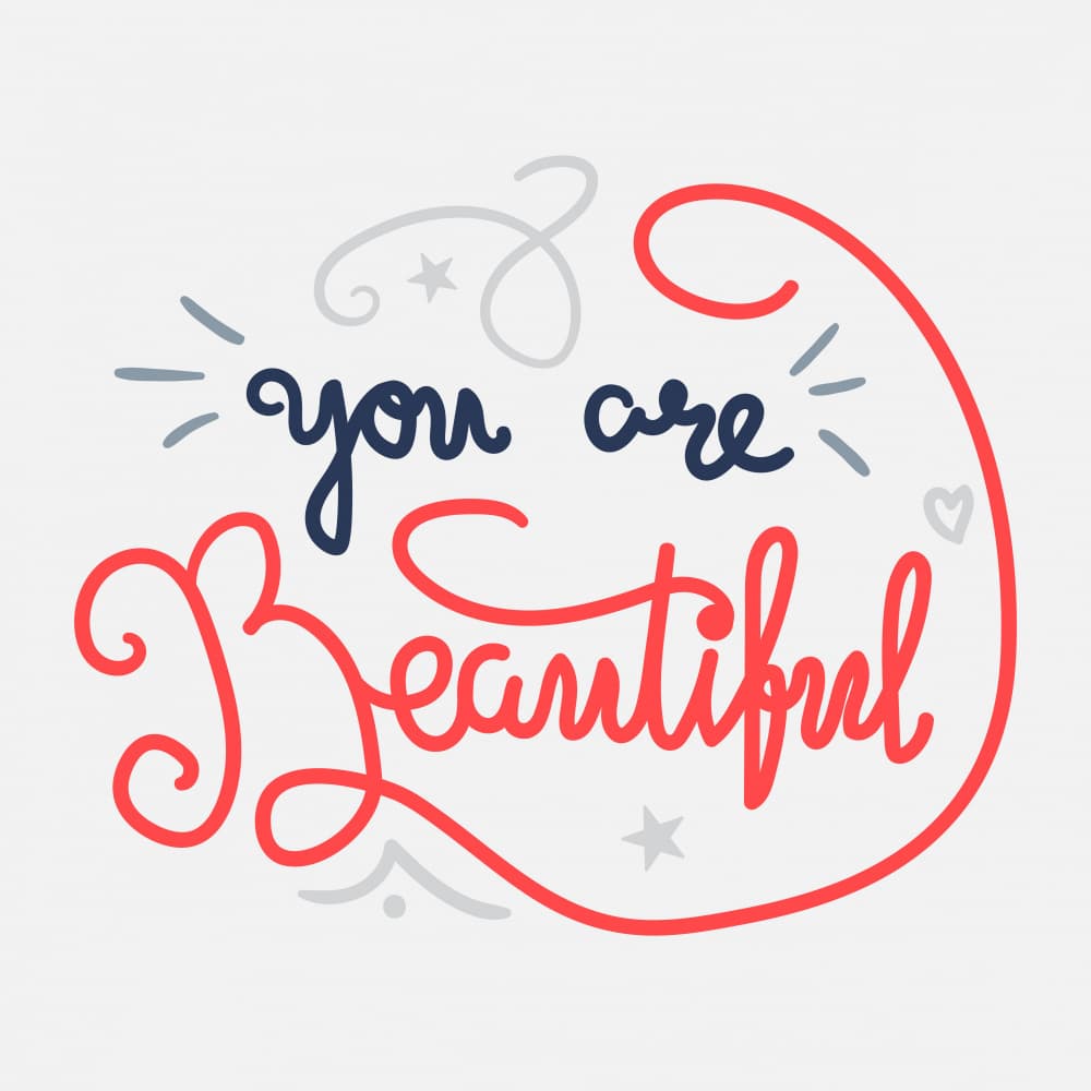 You Are Beautiful by Marika Barsrsind — canvas wall art