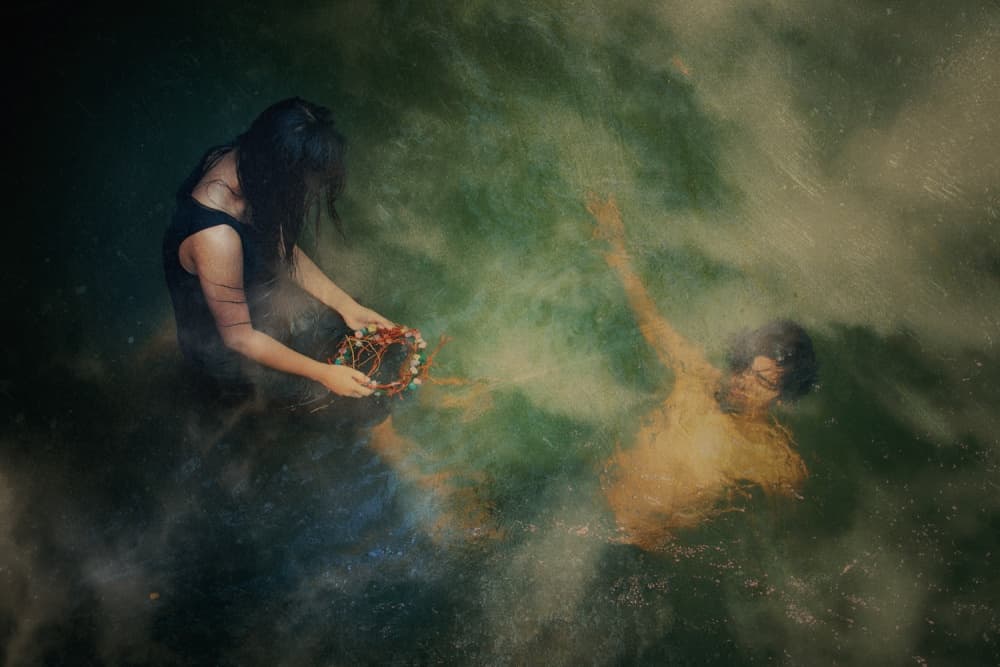 Dreamy Water Folk Tale by Jay Satriani — canvas wall art